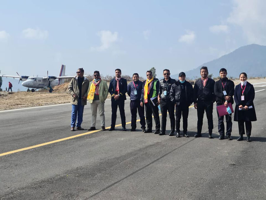 सुकिलुम्बा विमानस्थलमा सफल परीक्षण उडान